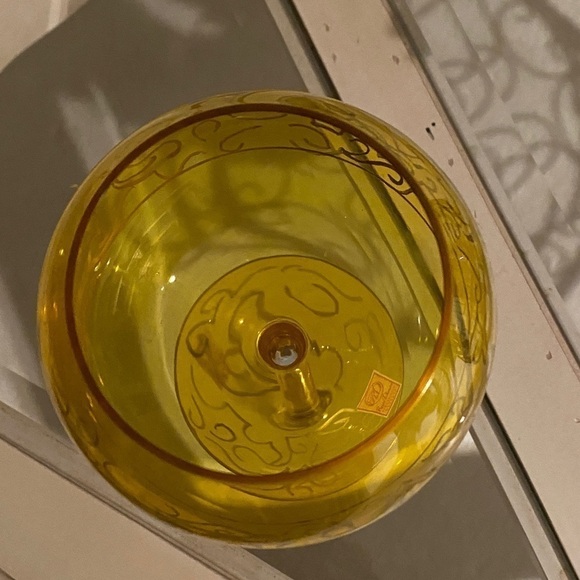 Royal Danube Hand Painted Amber Crystal Balloon Shaped Glass. Made in Romania - Picture 6 of 9